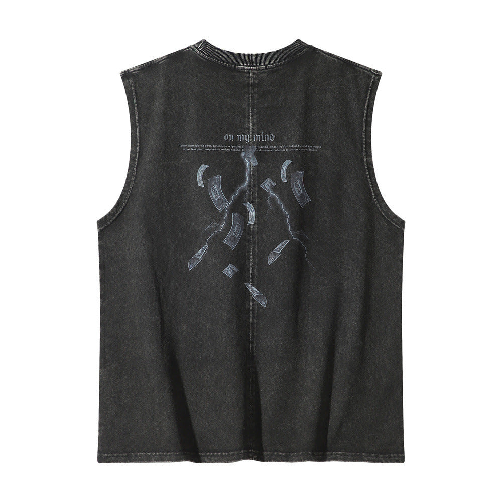 Dark Angel Print Casual Vest Men