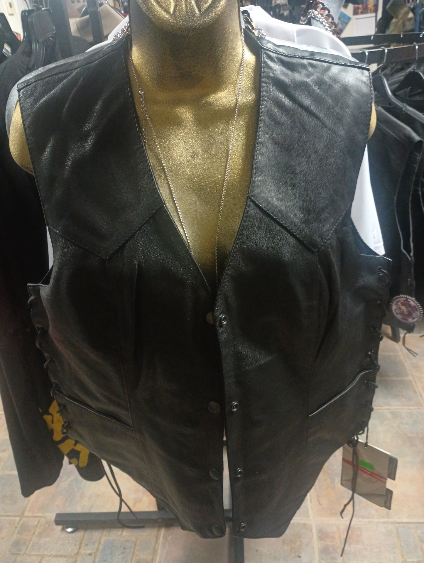 Women Leather Vests in store