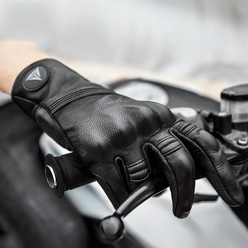 Warm Leather Padded Motorcycle Gloves