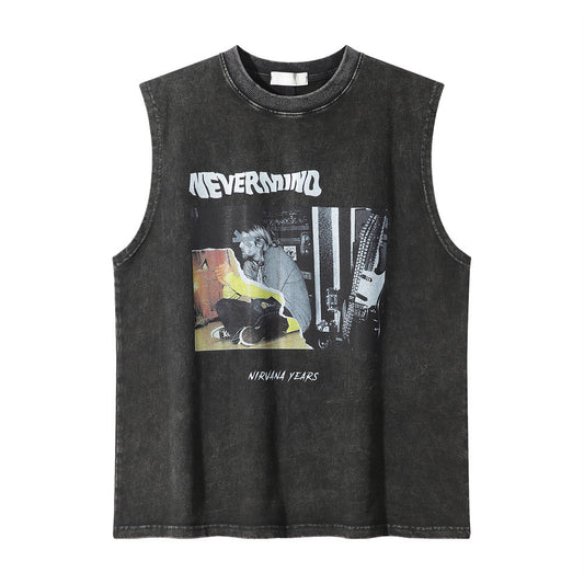 American Character Print Casual Vest Men