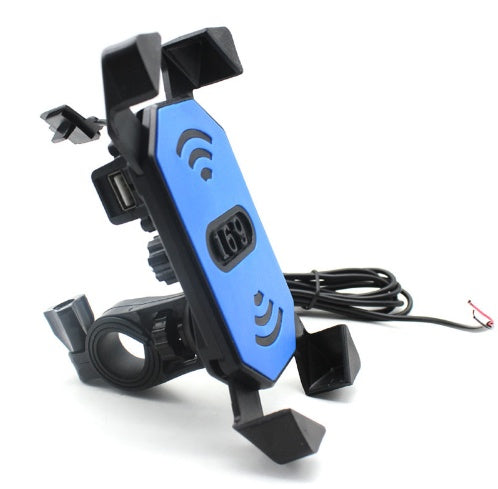 Motorcycle mobile phone holder shockproof with electric universal charger