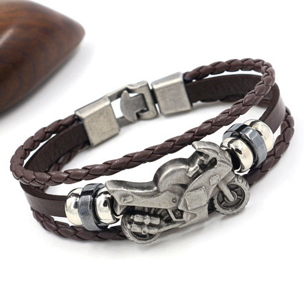 Hip Hop Motorcycle Leather Bracelet Fashion Jewelry