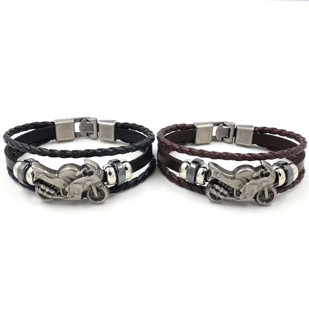 Hip Hop Motorcycle Leather Bracelet Fashion Jewelry