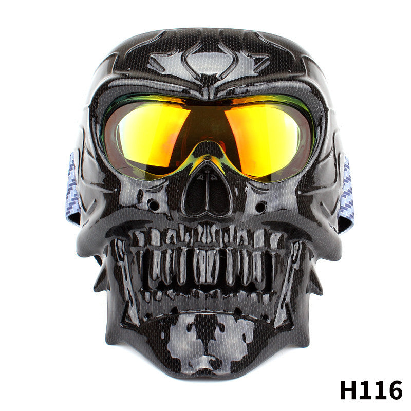 Face Mask Motorcycle Windproof Mask Skull Glasses Male