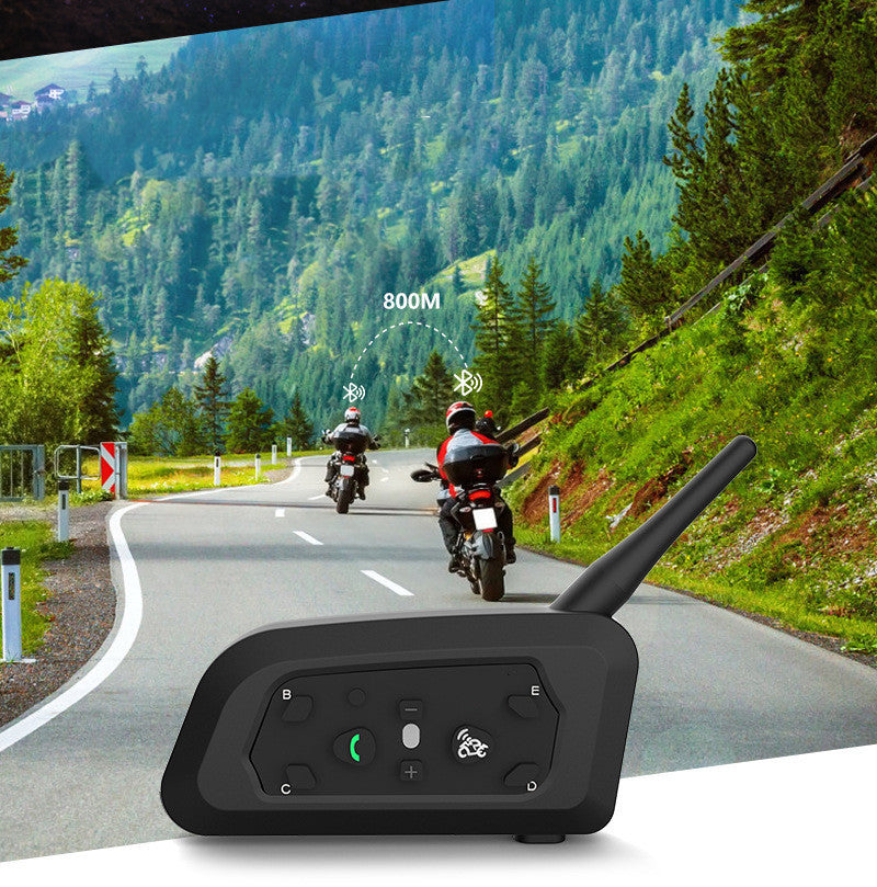 800m All Five Motorcycle Helmet Bluetooth Intercom V6pro Single Pack