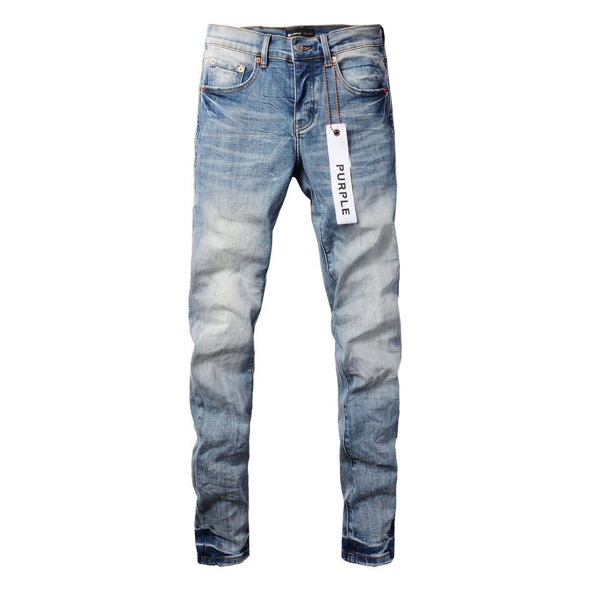 Men's American High Street Blue Patch Jeans