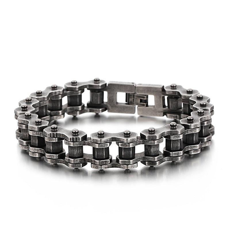 Titanium Steel Jewelry Motorcycle Bracelet Retro  Men's Bracelet Bicycle Bracelet