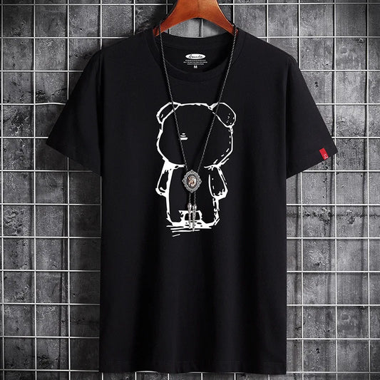 T Shirt for Men Newest Clothing Fitness White O Neck Anime Man T-shirt For Male Oversized S-6XL New Men T-shirts Goth Punk