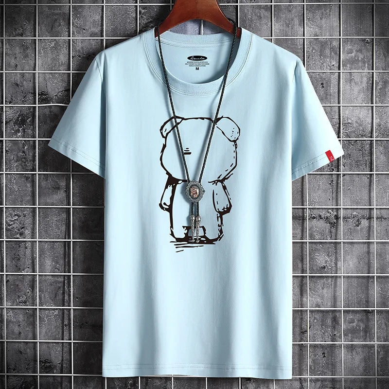 T Shirt for Men Newest Clothing Fitness White O Neck Anime Man T-shirt For Male Oversized S-6XL New Men T-shirts Goth Punk