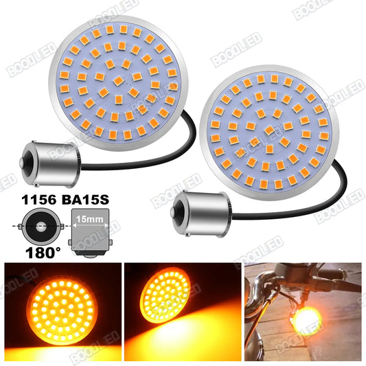 led lights for harley 1157 1156 Motorcycle LED Turn Signal Lights For Harley Davidson Touring Street Glide Road King.