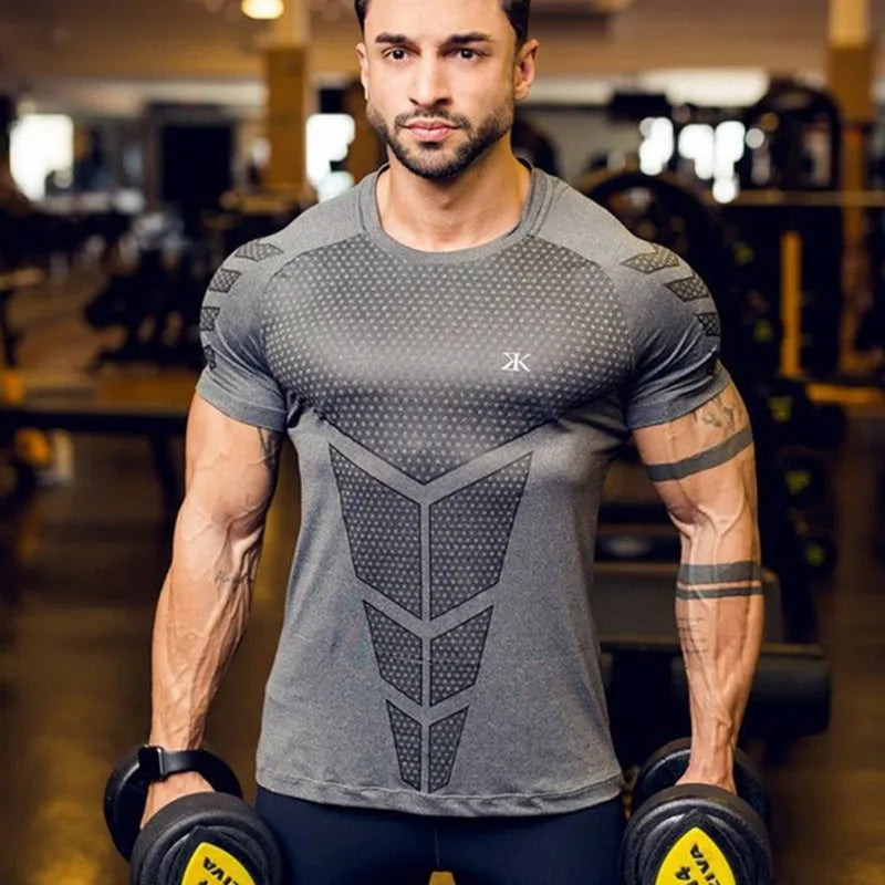 New large-type Men Compression T-shirt men Sporting Skinny Tee Shirt Male Gyms Running T-shirt Fitness Sports men t-shirts