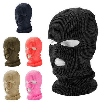 Winter Army Tactical Mask 3 Hole Full Face Mask Ski Mask Winter Cap Balaclava Motorbike Motorcycle Helmet Full Helmet