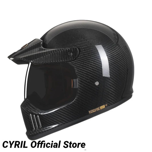 Full Face Motorcycle Helmet Lightweight Carbon fiber Helmet Racing for Men Women DOT Ece-R22/05 Approved CYRIL FF380