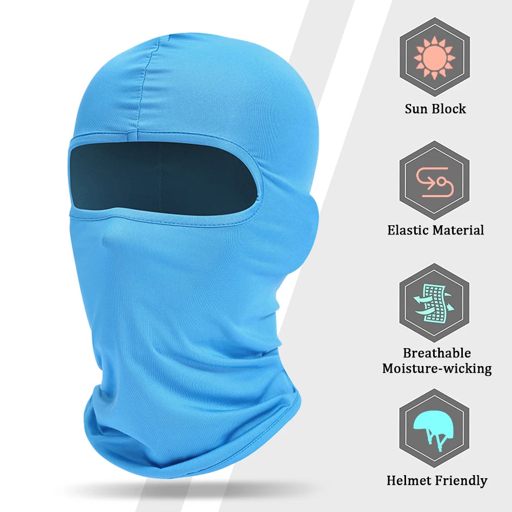 Men's Caps Cycling Balaclava Full Face Ski Mask Bicycle Hat Windproof Breathable Anti-UV Motocross Motorcycle Helmet Liner Hats