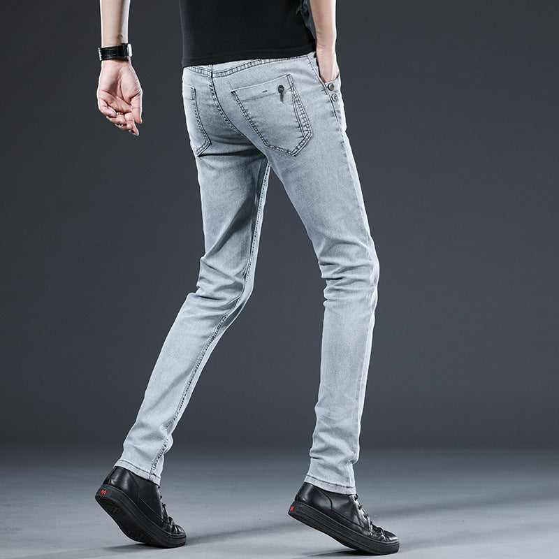 Jeans Men's Korean-style Slim Fit Stretch Skinny Trousers