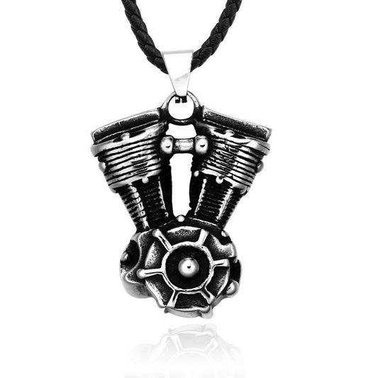 Motorcycle Engine Item Jewelry Motorcycle Wind Men's Titanium Steel Pendant