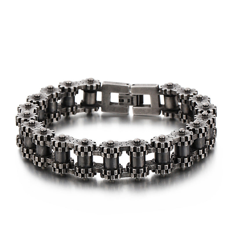 Titanium Steel Jewelry Motorcycle Bracelet Retro  Men's Bracelet Bicycle Bracelet