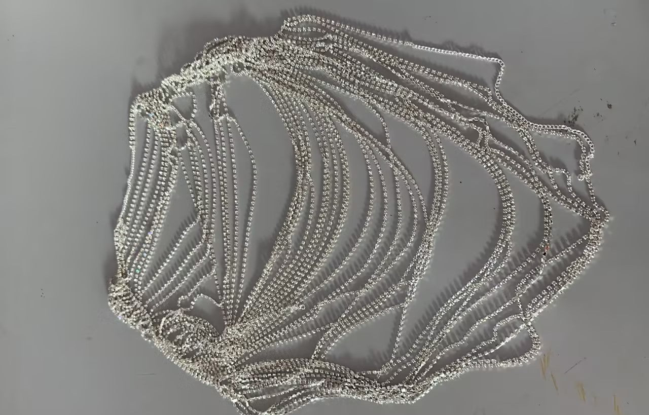 Fashion Chest Chain Jewelry Multilayer Rhinestones