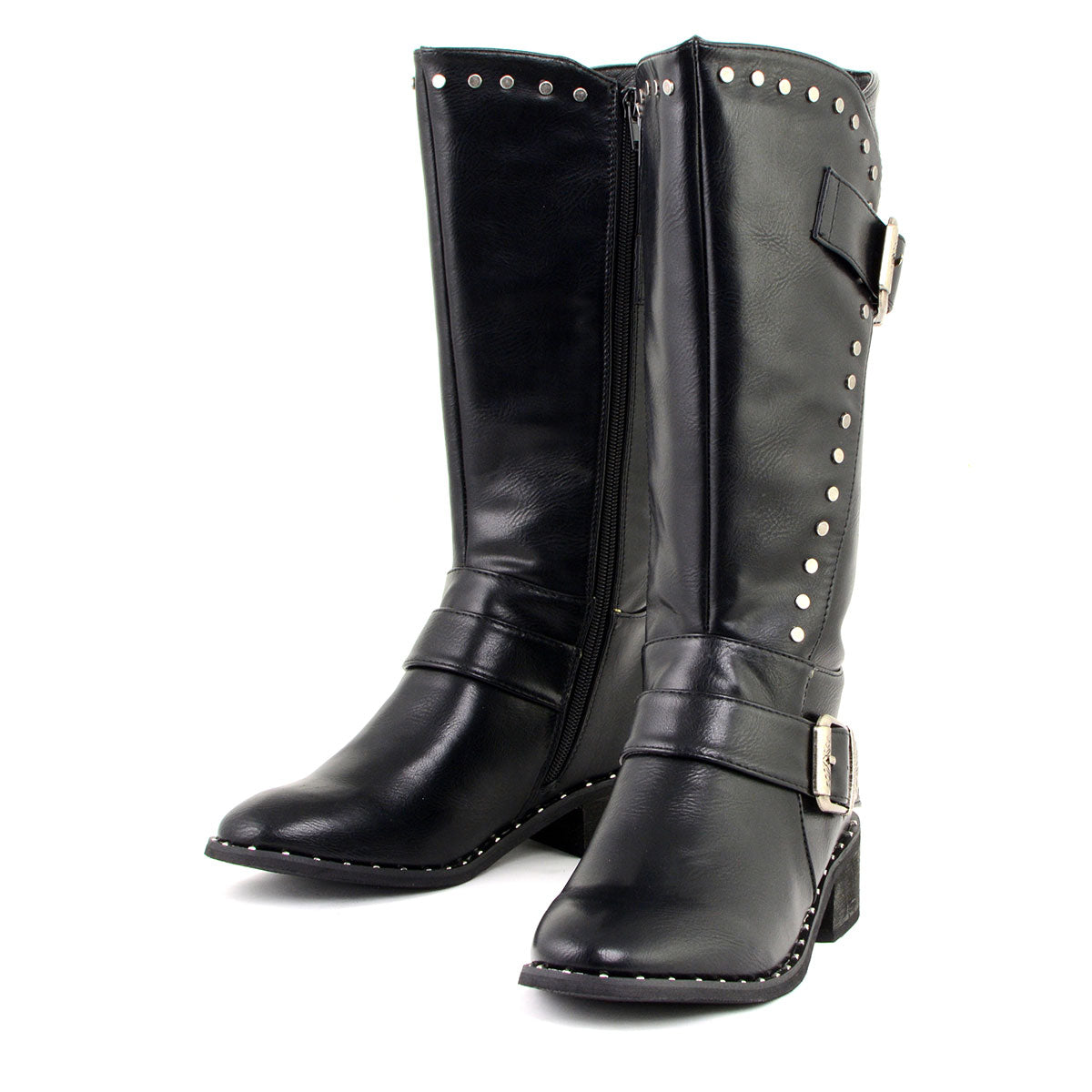 Milwaukee Leather MBL9423 Women's Black Studded Fashion Casual Boots with Studded Outsole Size 9 in store