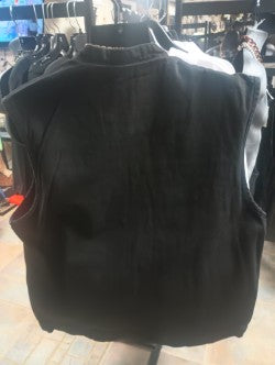 Men Black Jean Motorcycle Vest in store